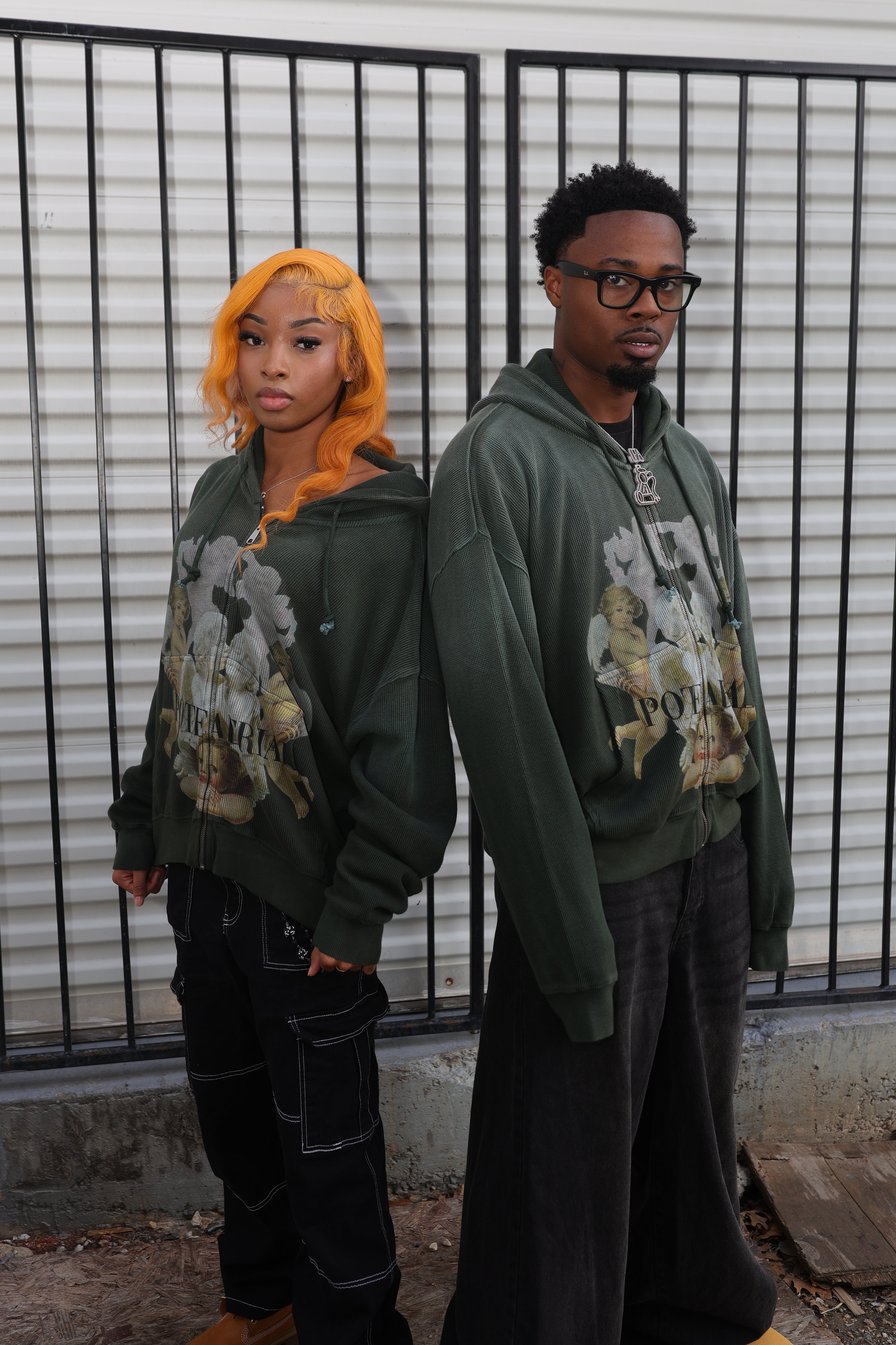 Olive Vintage Thermal Hoodie