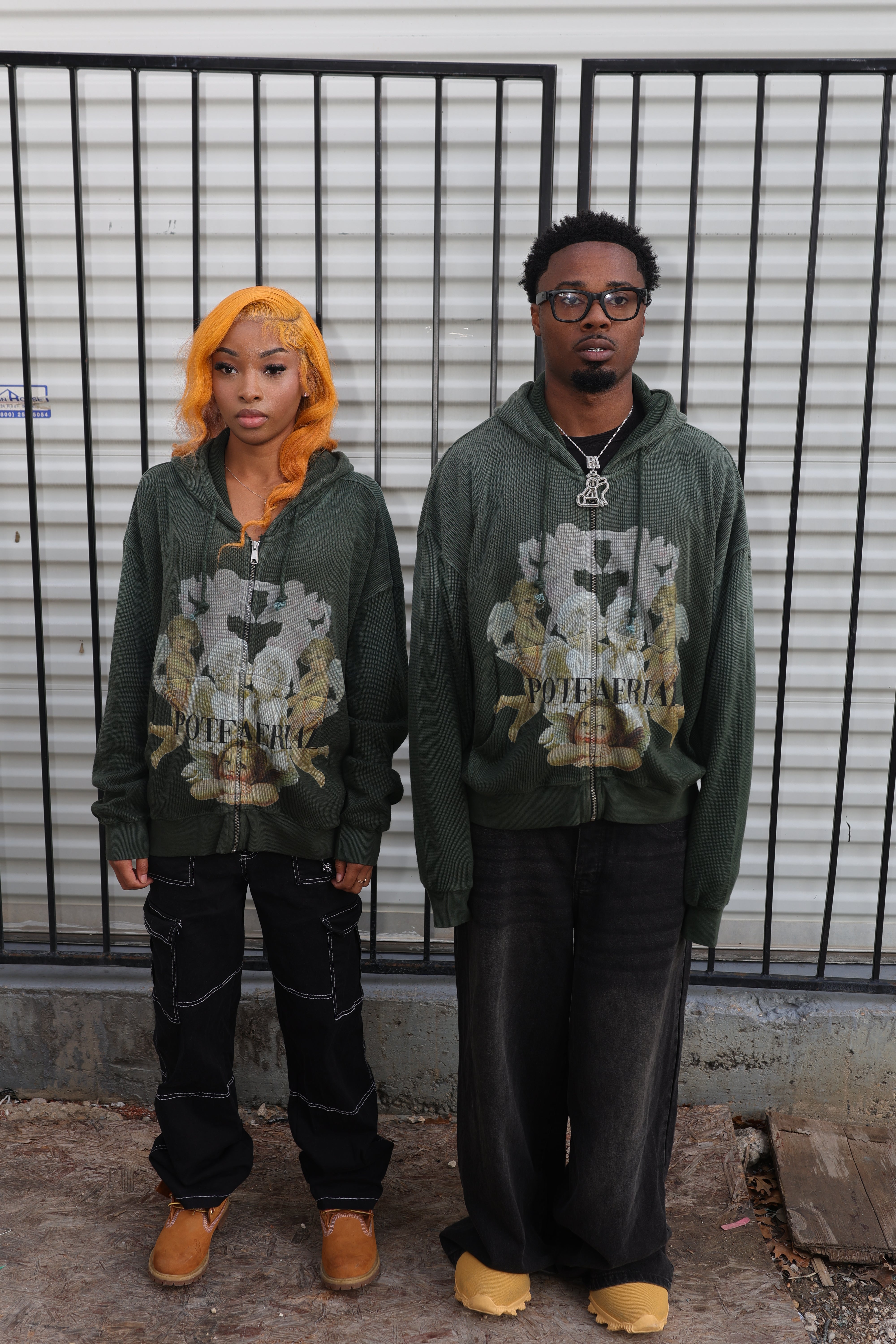 Olive Vintage Thermal Hoodie